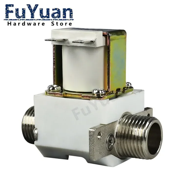 Large Direct Drinking Fountain Water Inlet Valve G1/2 External Thread Copper Solenoid Valve DN15 220V 12V Plastic