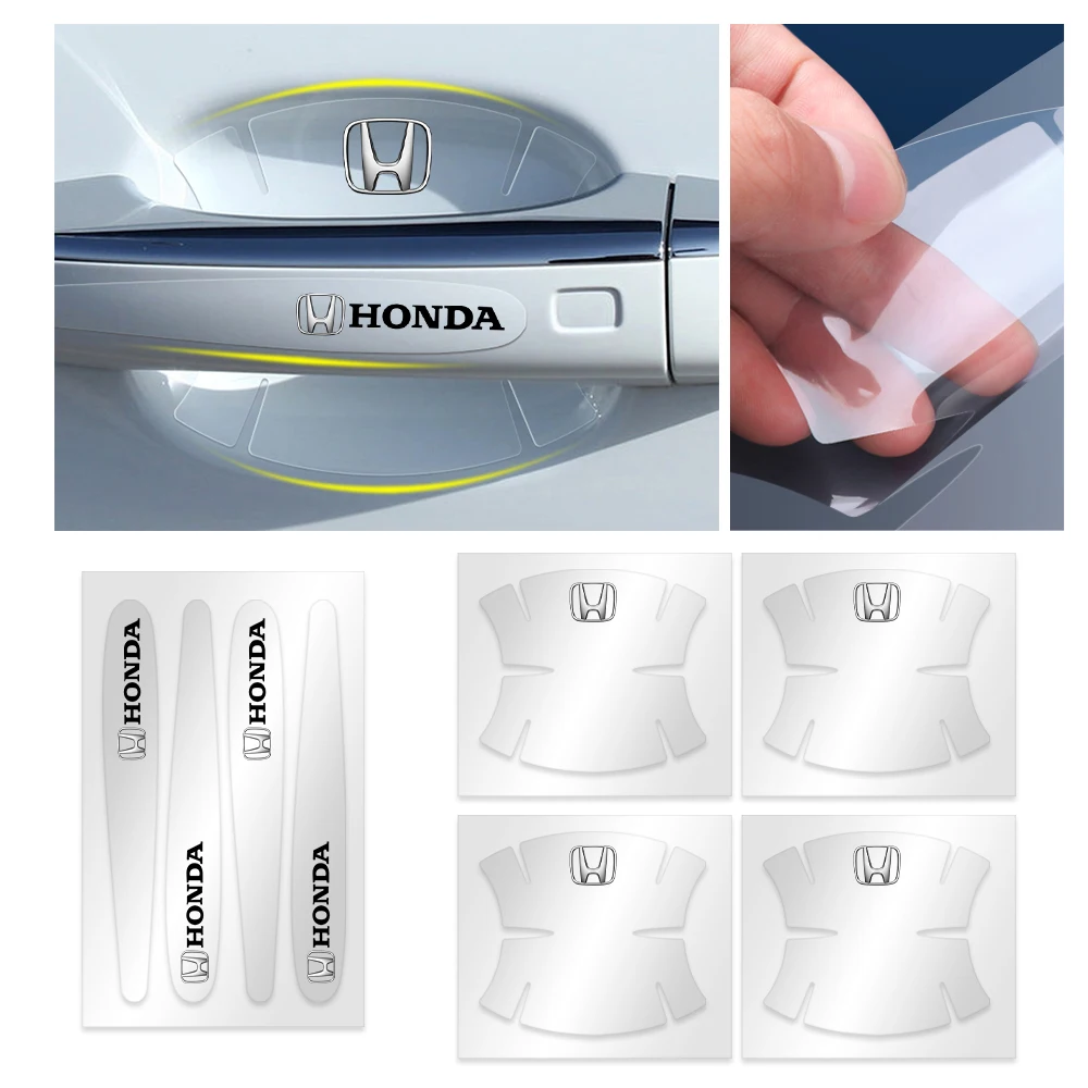 

Car Door Handle Anti Scratches Transparent Stickers Protector Film For Honda CIVIC FORZA Insight Accord Hornet TypeR TypeS Mugen