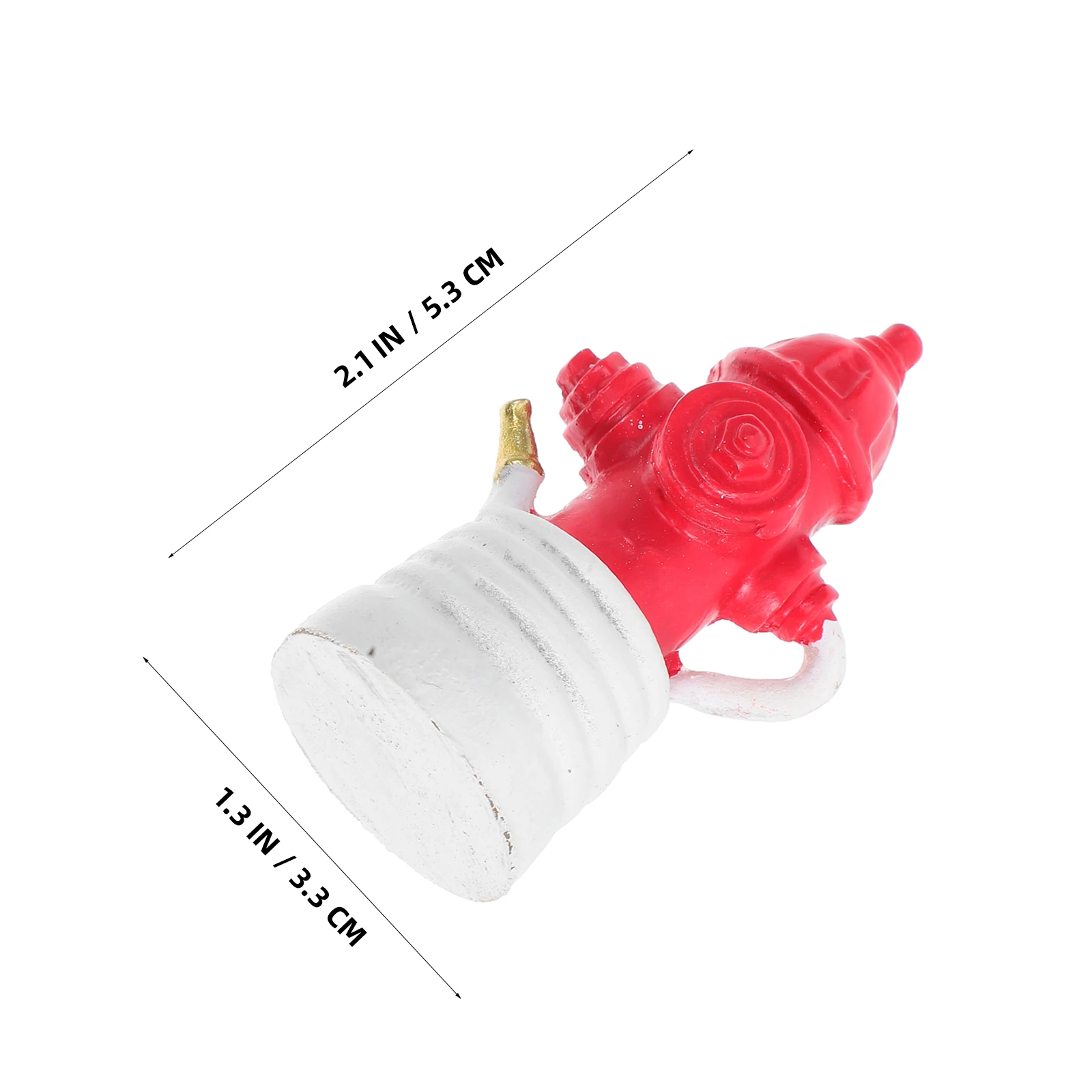 3개입 레진 소화전 장식 피규어 사실적인 모래 테이블 분재 풍경 실내외 정원 장식품