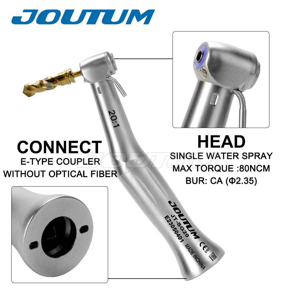 Dental 20:1 MAX SG 20 Contra Angle Slow Low Speed Handpiece Dental Implant Micromotor Fit to  W&H  Bien Air Dentistry Tool