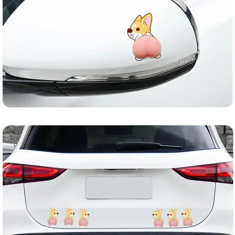 3D Cute Corgi Cartoon Decoration Car Door Anti-Collision Stickers – Car Anti-Collision Stickers, Car Universal Protection Sticke
