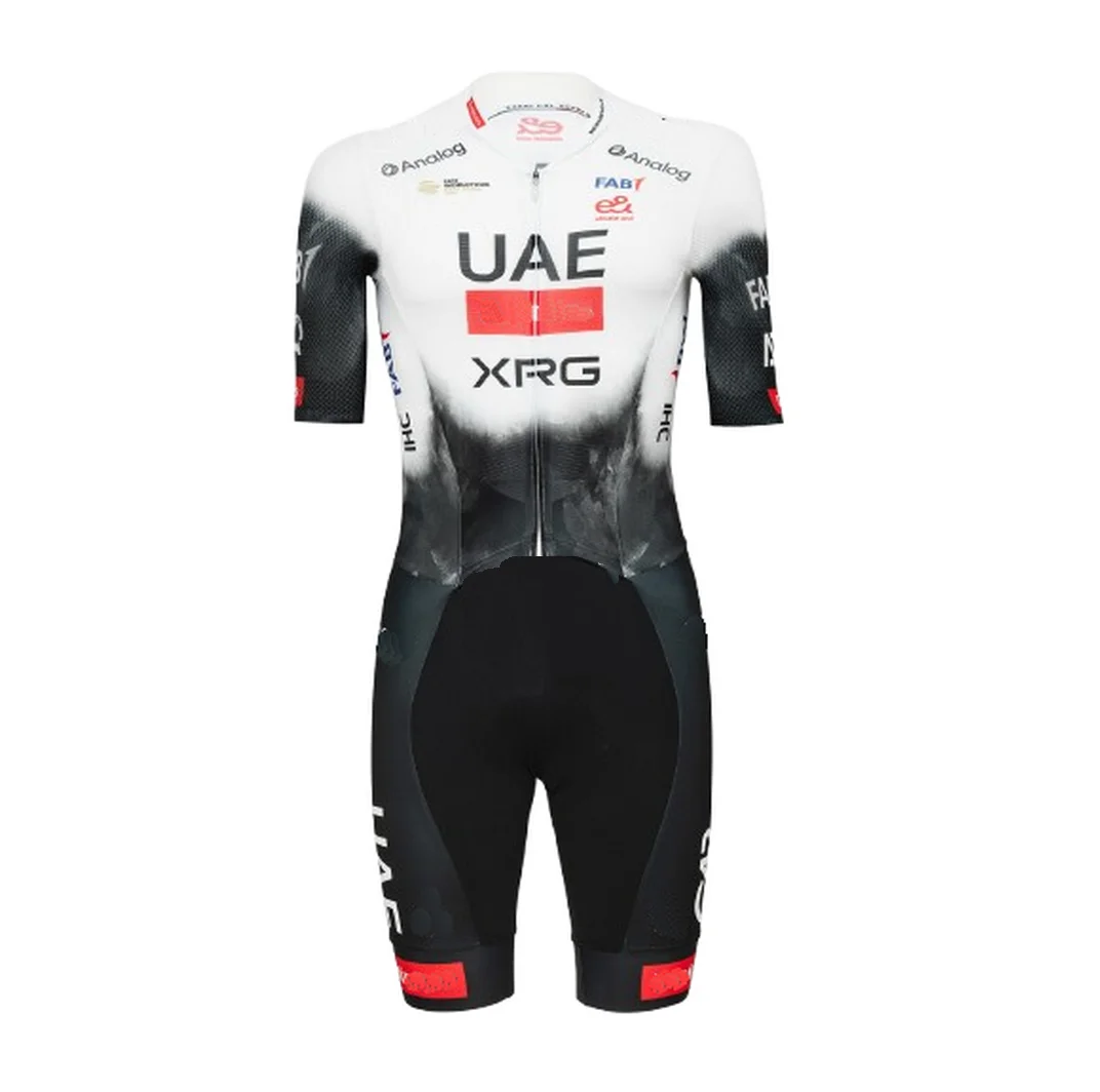 LASER CUT Skinsuit 2025 UAE XRG TEAM Bodysuit SHORT Cycling Jersey Bike Clothing Maillot Ropa Ciclismo