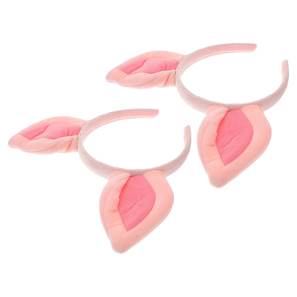 2 Pcs Pig Ears Pink Headband Easter Headgear Cute for Teen Girls Headbands 12-18 Women