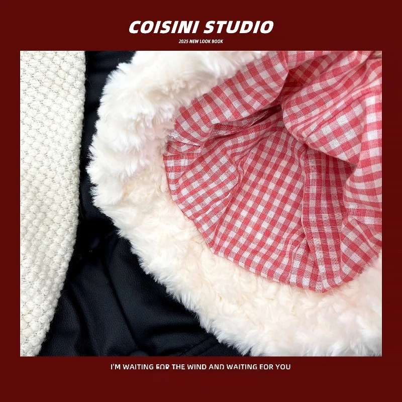 لطيف آذان الضأن أفخم صياد القبعات للنساء الخريف والشتاء الدافئة والباردة واقية الأذن حماية قبعة بحافة #4