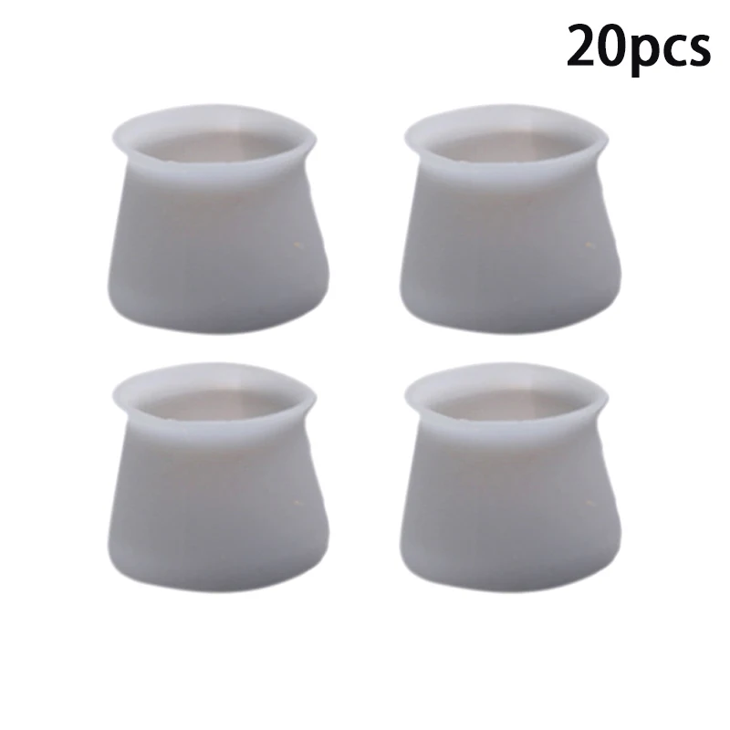 20PCS/Pack Silicone Furniture Chair Legs Floor Protection Chair Cover Round Anti-slip Table Feet Pad For Chair Floor Protector