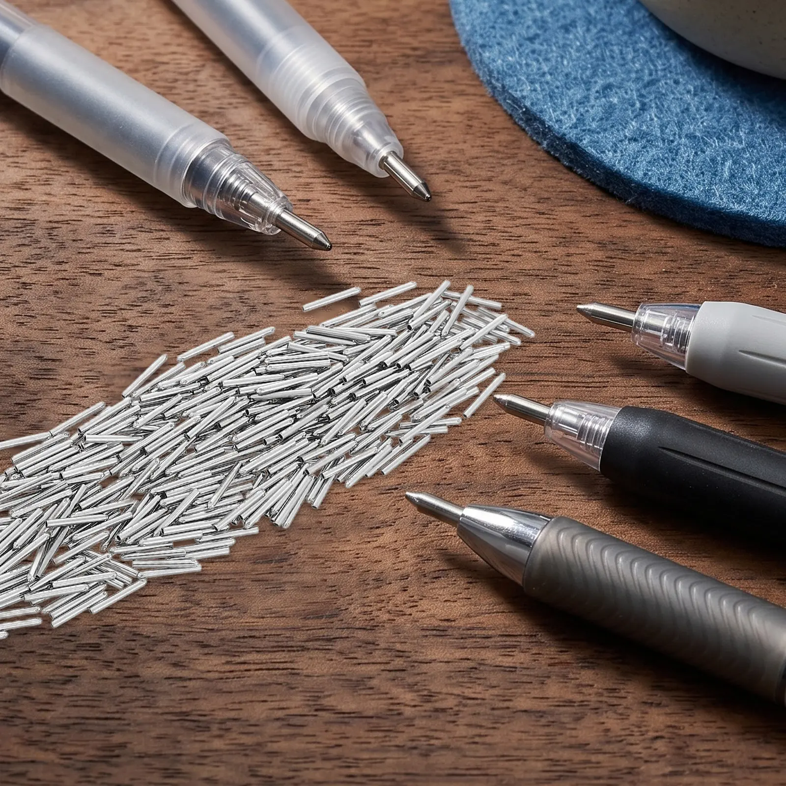 300Pcs Standard 0.5mm Pen Tip Metal Refill Nibs for Gel Ink Pens Leakproof Smooth Writing Office School Use Metal Pen Tips