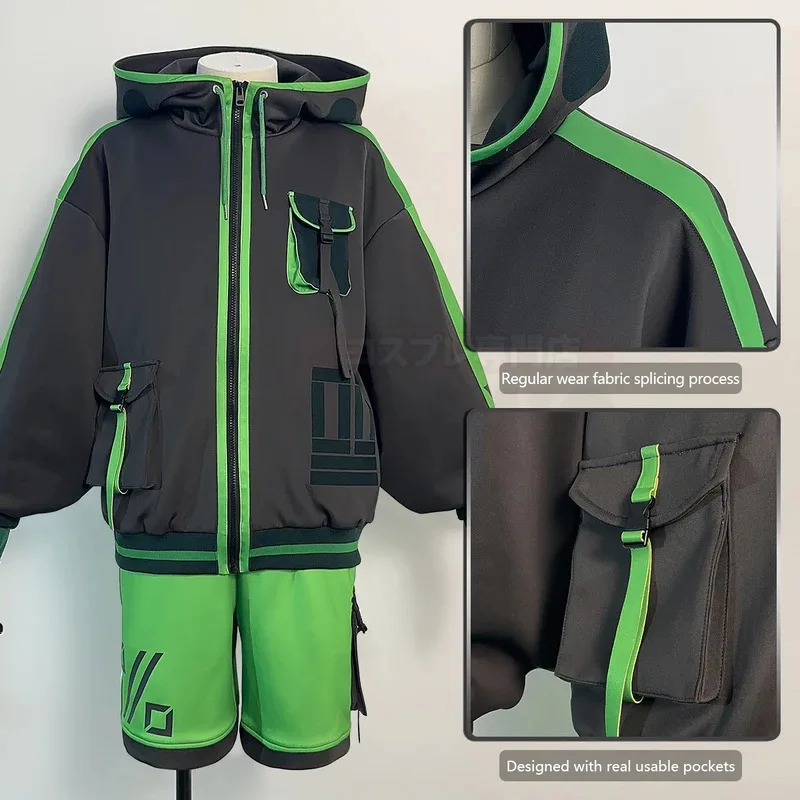 

Mob 100 Anime Mobu Saiko Hyaku Kageyama Shigeo Cosplay Costume Wig Hoodie Shorts Gloves Rose Net Daily Wearx;8's,6;