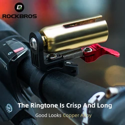 ROCKBROS Bicycle Bell Copper Mini Portable MTB Road Bike Loud Retro Horn For Scooter Children Kid Cycling Accessories