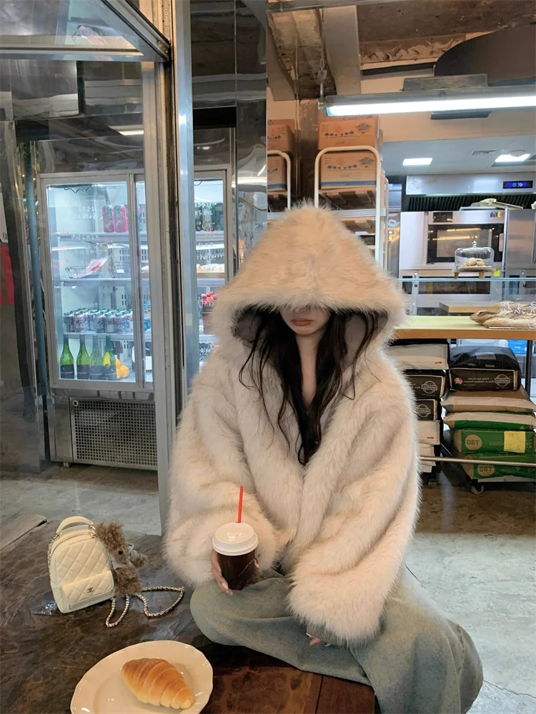 

Pumpkin Cusizable Thiened Hooded Jaet Women's Winter Coat Small Snowman Design Double-Sided Wear Commute Sle