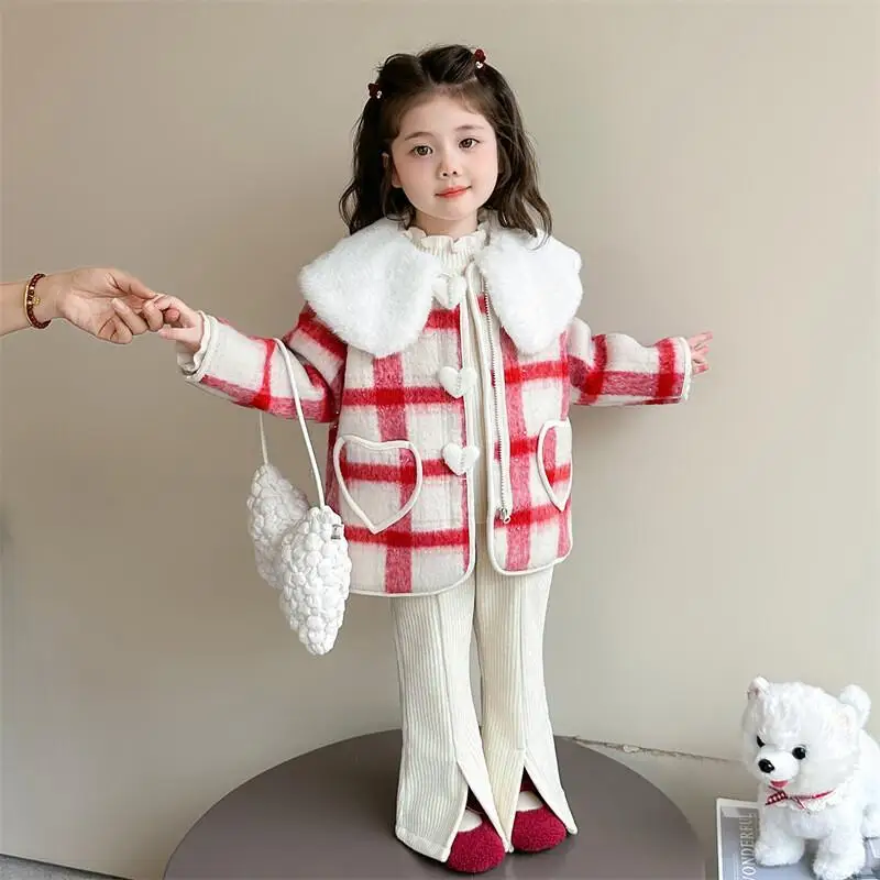 

Kawaii повседневное пальто, топы, модная детская одежда, куртка 2024, детская зимняя одежда, пальто для девочек начальной школы, костюм