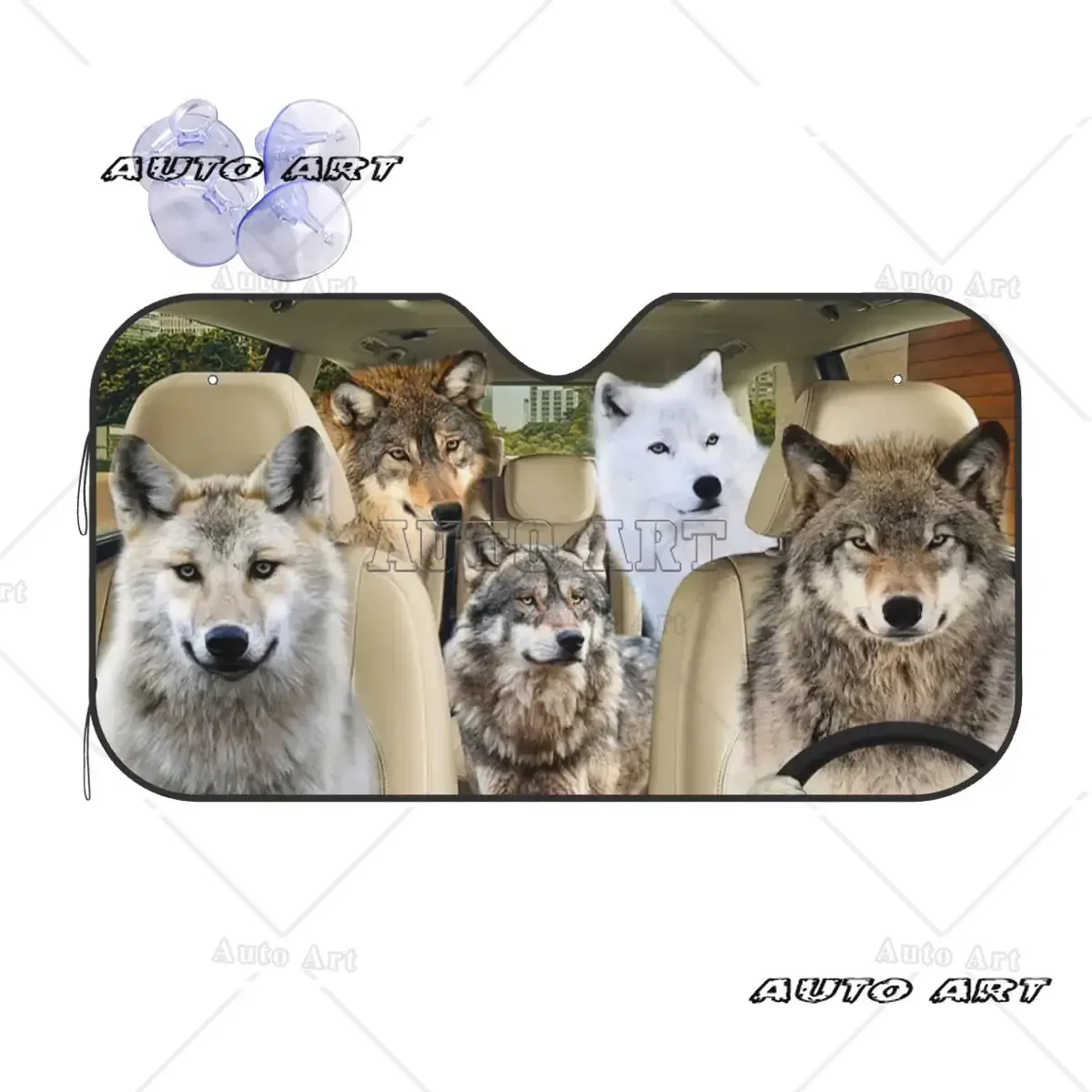 

Лобовое стекло водителя волка, солнцезащитный козырек с животными, новинка, передний блок, окно 70x130 см, солнцезащитный козырек, защита от солнца