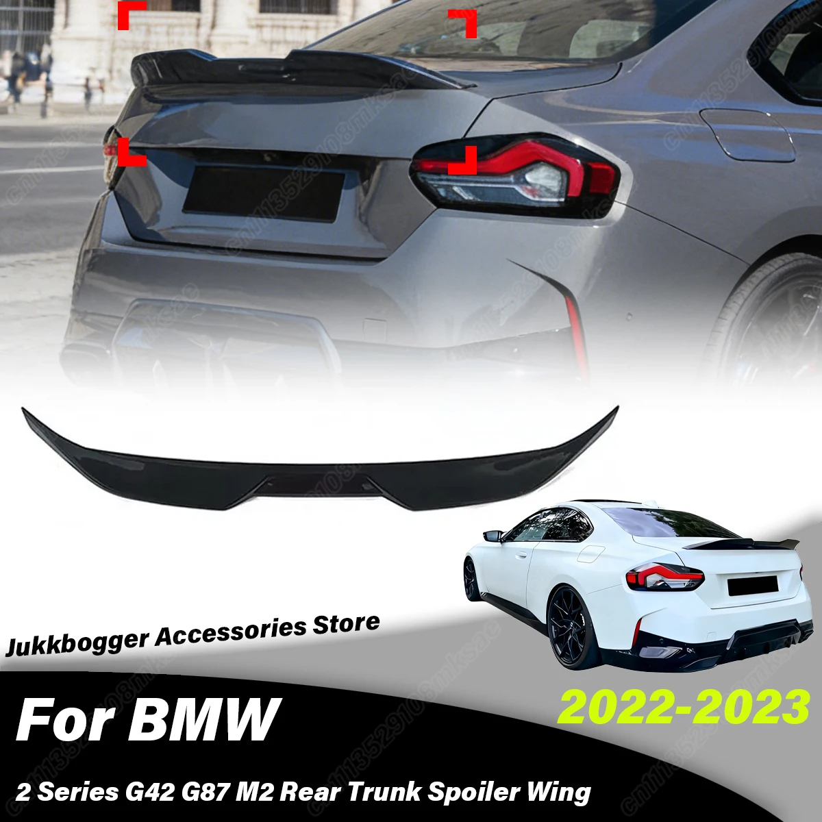 

For BMW G42 G87 M2 2022 2023 Automobile Rear Middle Spoiler Board Tail Fixed Wing External Modification Decoratiion Accessories