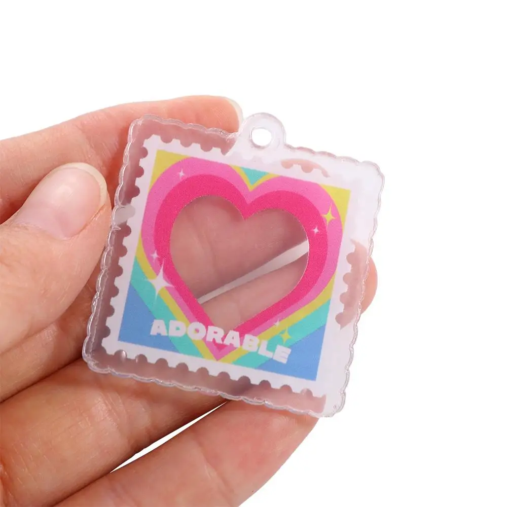 Photocard Holder School Stationery Picture Storage Case Photocard Key Chain Star Chasing Pendant Photo Frame 1 inch Photo Album