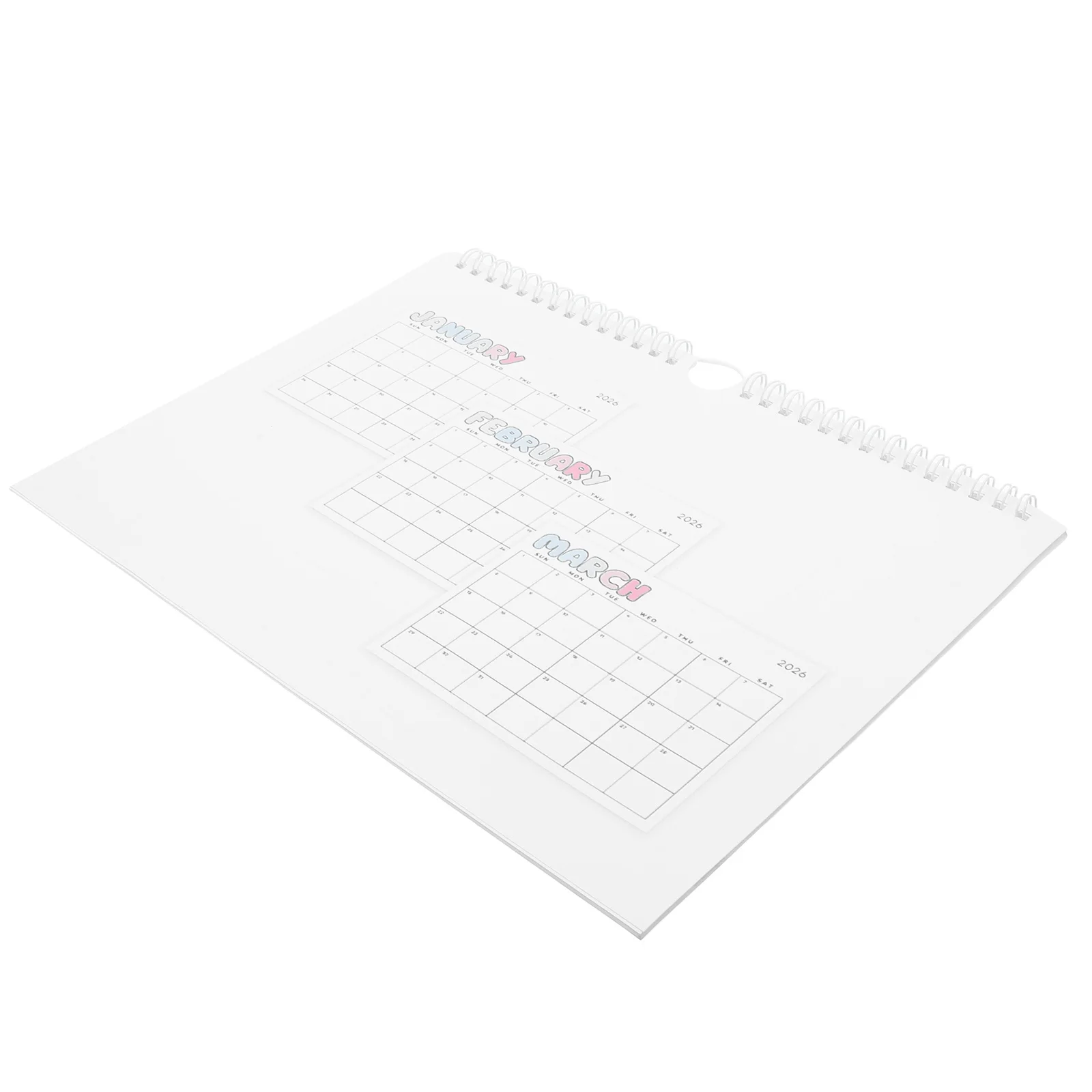 

2026 Wall Calendar Planner Hanger for Annual Reusable Cute Paper
