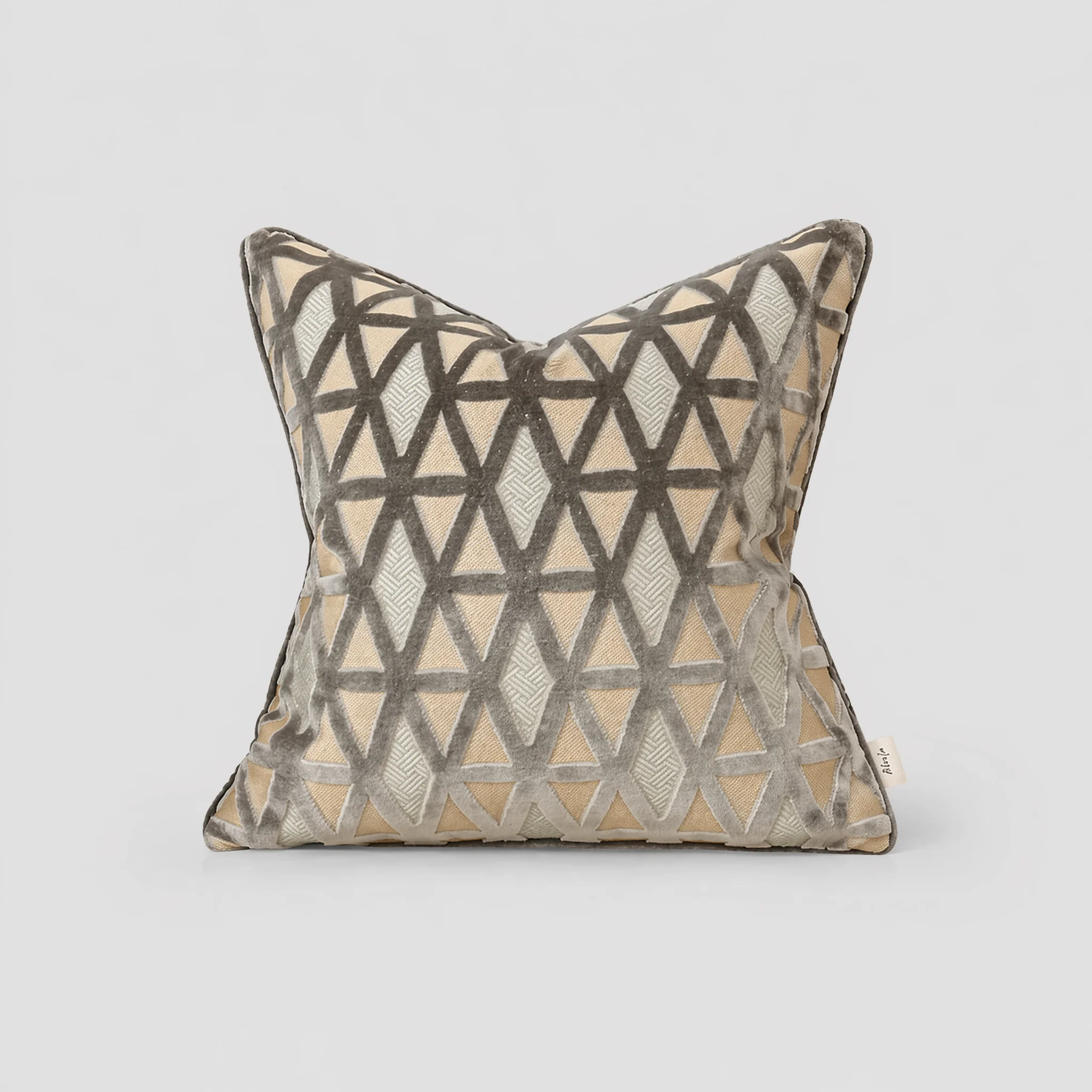 2026 New Soft Velvet Semicircle Cushion Cover 45x45cm Modern Geometric Throw Pillow for Living Room