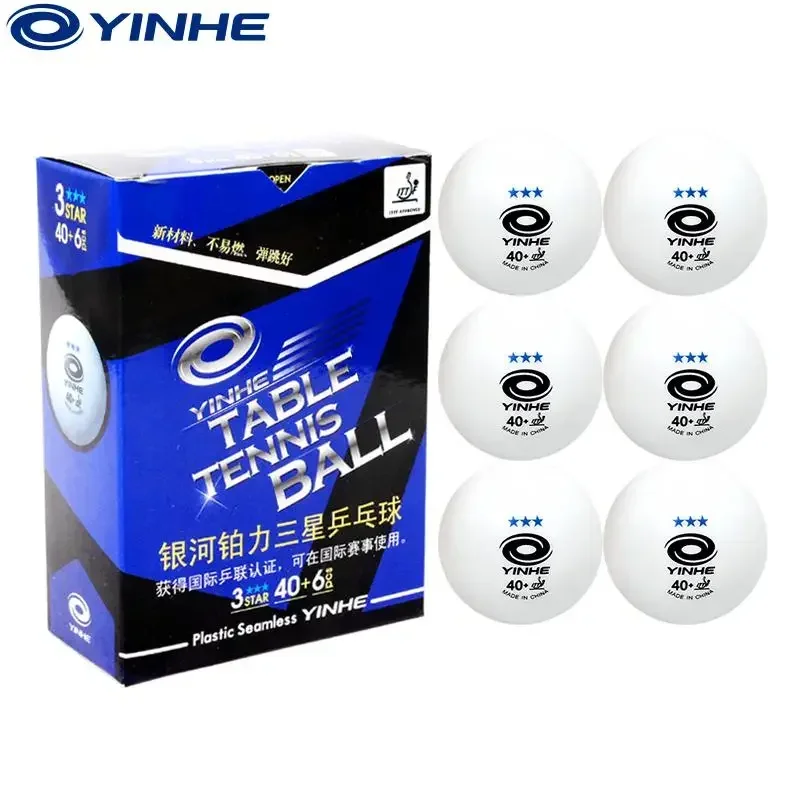 Yinhe Galaxy 3stars Original  White Balls 40+ New Materials Plastic Seamless Ping Pong Balls Official Ball Of World Games