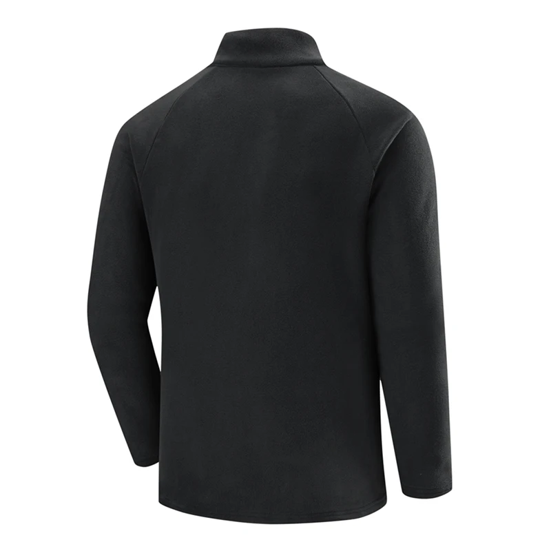 Outdoor New Winter Windproof Model Pullover, 1/4 Zip, Warm Layer, Double-sided Coral Fleece Sports T-shirtYY171