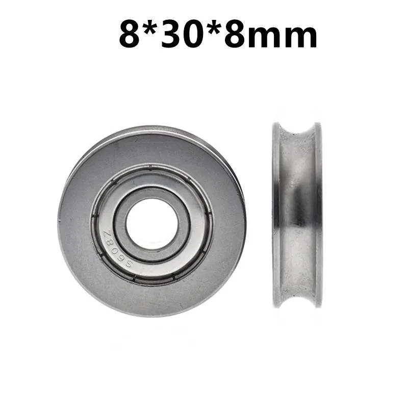 10pcs/50pcs 8x30x8mm U Groove Guide Wheel 8*30*mm Stainless Steel Pulley bearing roller