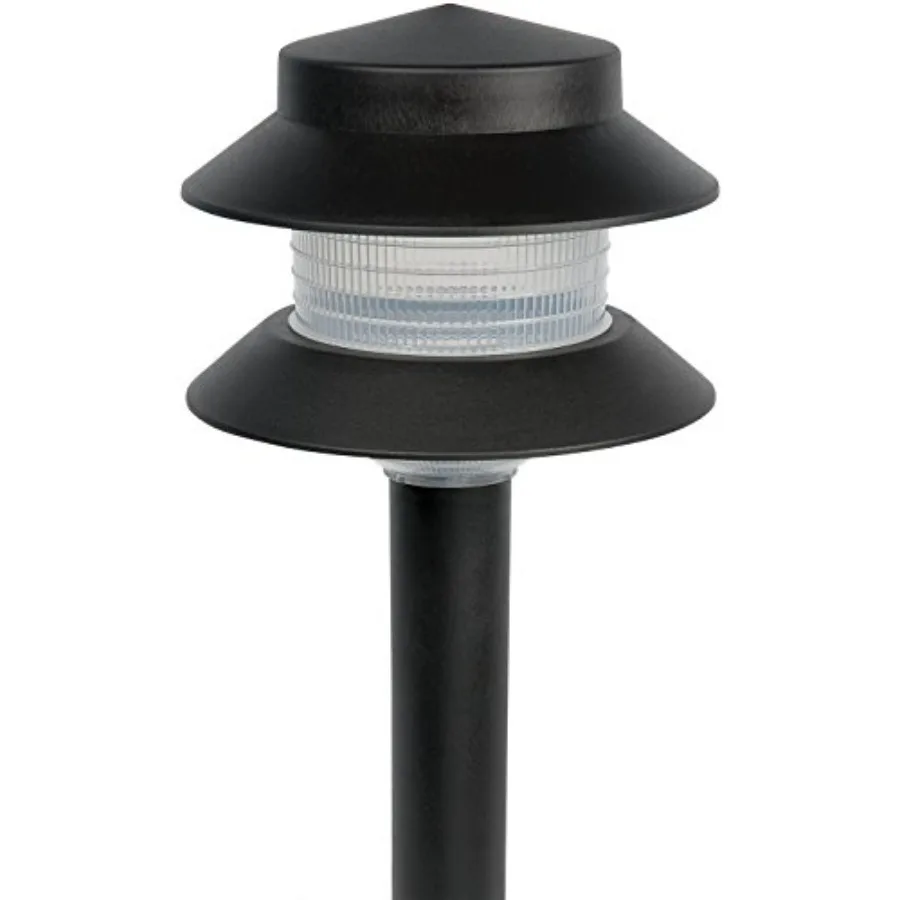 Paradise Low Voltage Landscape Pathway Lights - 2 Tier Outdoor Garden Lights - Easy, Simple Installation - Walkway, Lawn, Lands