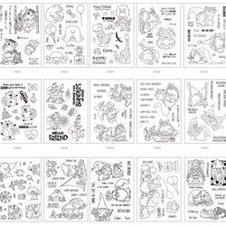 Cartoon dragon  dwarf Transparent Clear Silicone Stamp/Seal for DIY scrapbooking/photo album Decorative clear stamp  A0467