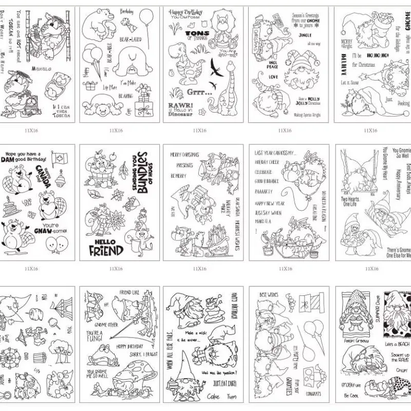 Kreskówka smok karzeł przezroczysty silikonowy znaczek/pieczęć do DIY scrapbooking/album fotograficzne dekoracyjny przezroczysty znaczek A0467