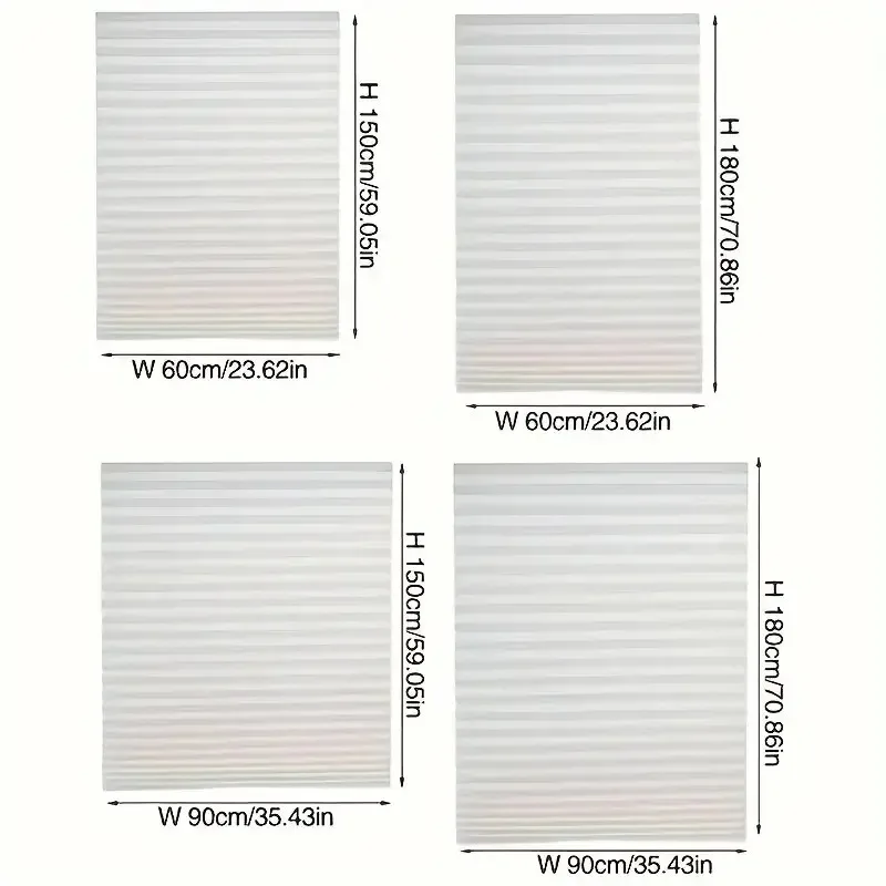 1Pc Shades Self-adhesive Half Windows Nonwoven Folding Curtain Bathroom Balcony Living Room Balcony Curtains Pleated Blinds