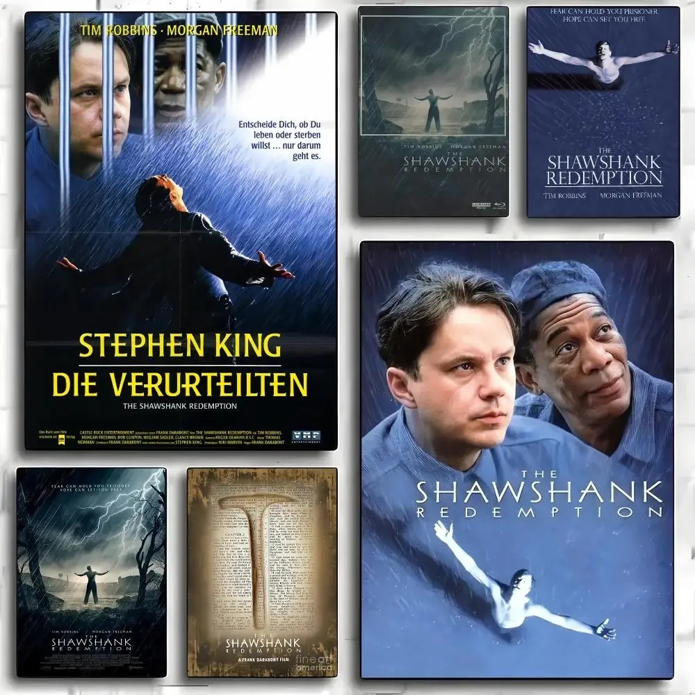 Affiche murale sur toile avec calligraphie du film « The Shawshank Redemption », décoration pour salon, chambre à coucher, café, cadeau