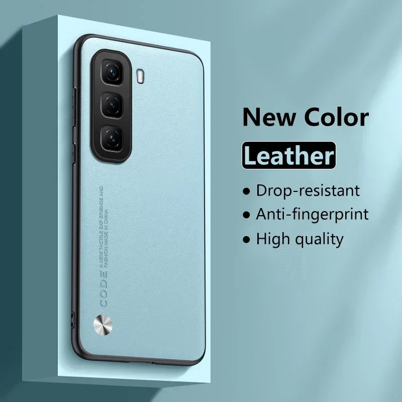 Leather Case for Infinix Hot 50 5G Carbon Fiber Full Camera Silicone Protection Hard Shockproof Phone Cover InfinixHot50 X6720