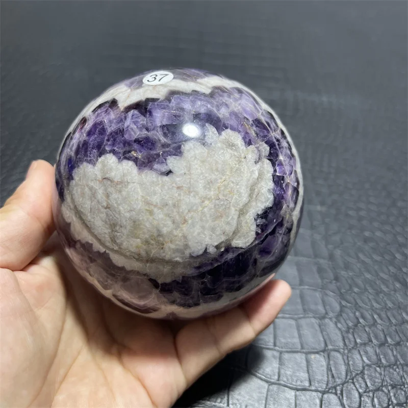 93mm Natural Dream Amethyst Quartz Crystal Sphere Balls For Gift with stand