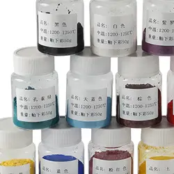 12x Ceramic Underglaze Paint Colors Ceramic Glaze Paint Ceramic Clay Pigment Paints 50G for Bisque Gallery Worker Pottery Lover