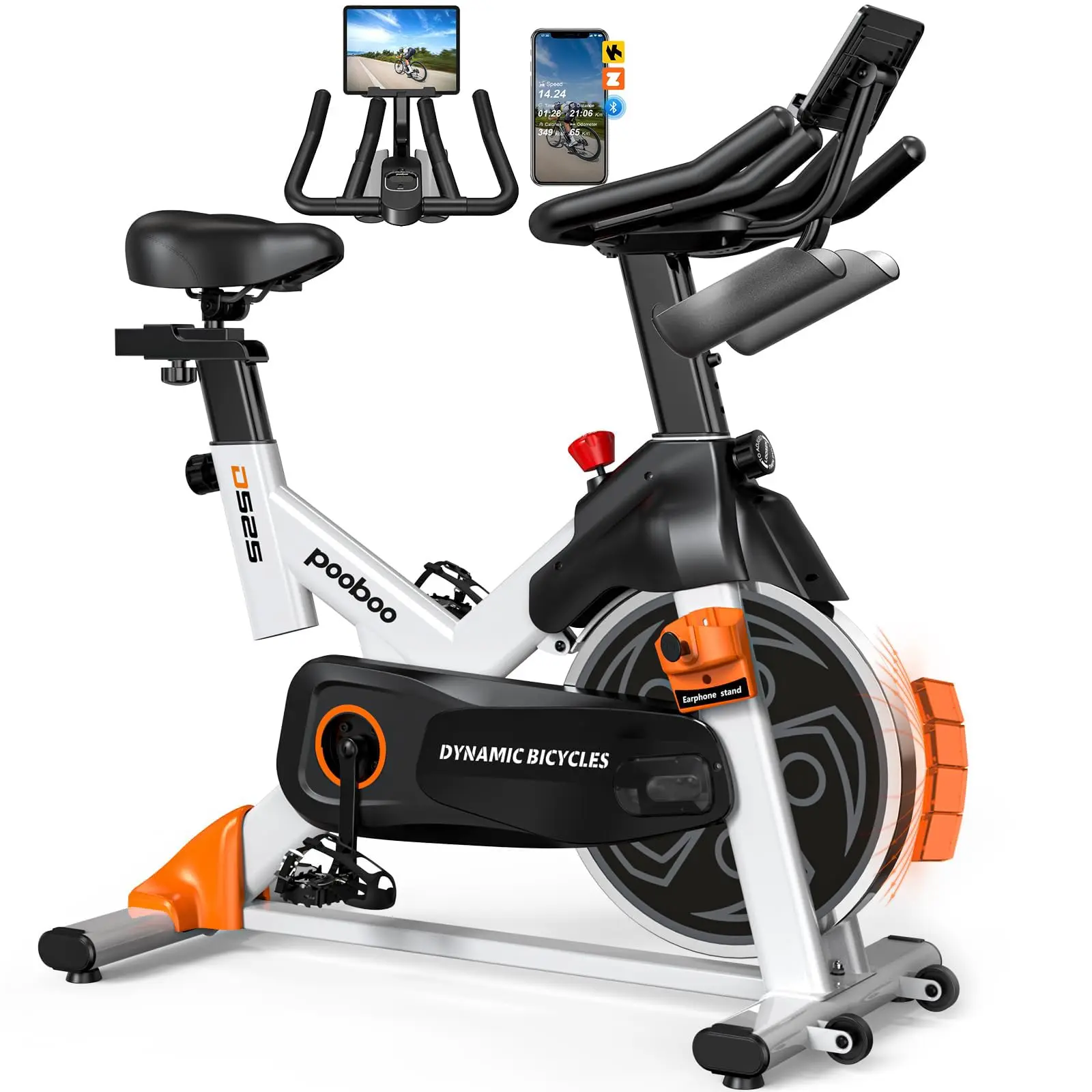 Stationary Exercise Bike for home, Magnetic Resistance, Silence & Smart App