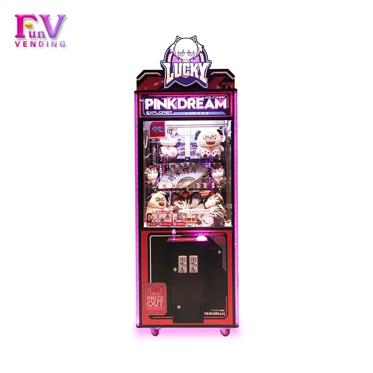 GOOD PROFIT Forerunner Pink Dream Claw Machine Crane Arcade Game Vending Toy Crane Guangzhou Funvending For holiday parks