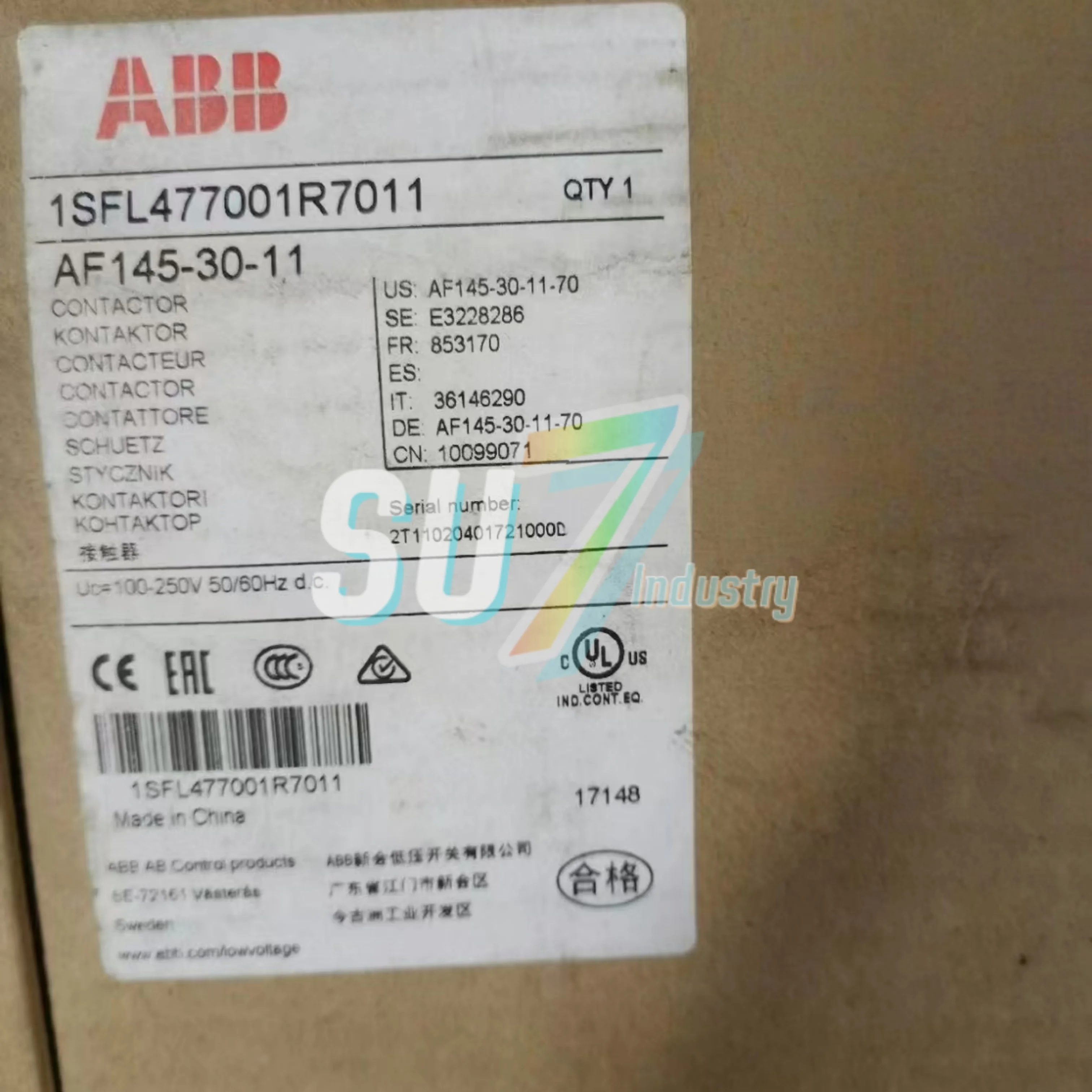 AF145-30-11 100-250V 새로운 접촉기
