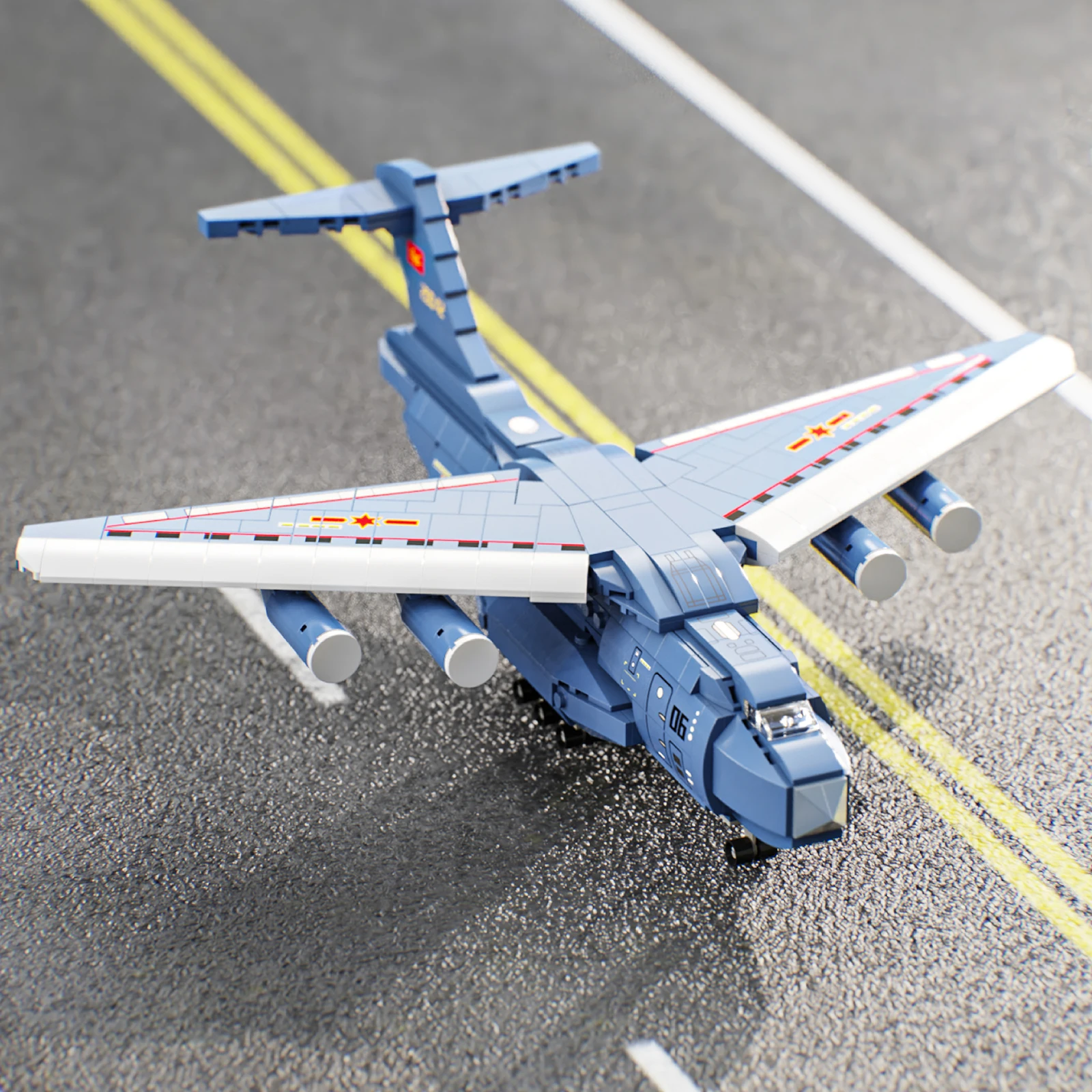 

654PCS Transport Plane Building Blocks Toys Model Blue Airplane Assemble Puzzle Bricks Toy Sets For Kid Desktop Ornament Gifts