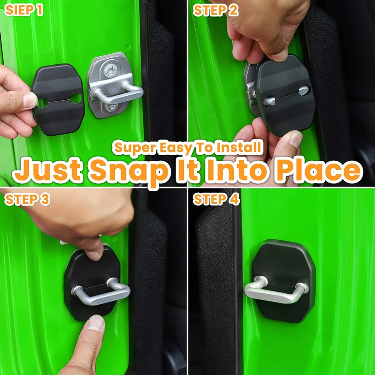

Reliable-Door Lock Covers Protection Trim For Jeep Wrangler JK 2011-2017 Grand Cherokee For Dodge