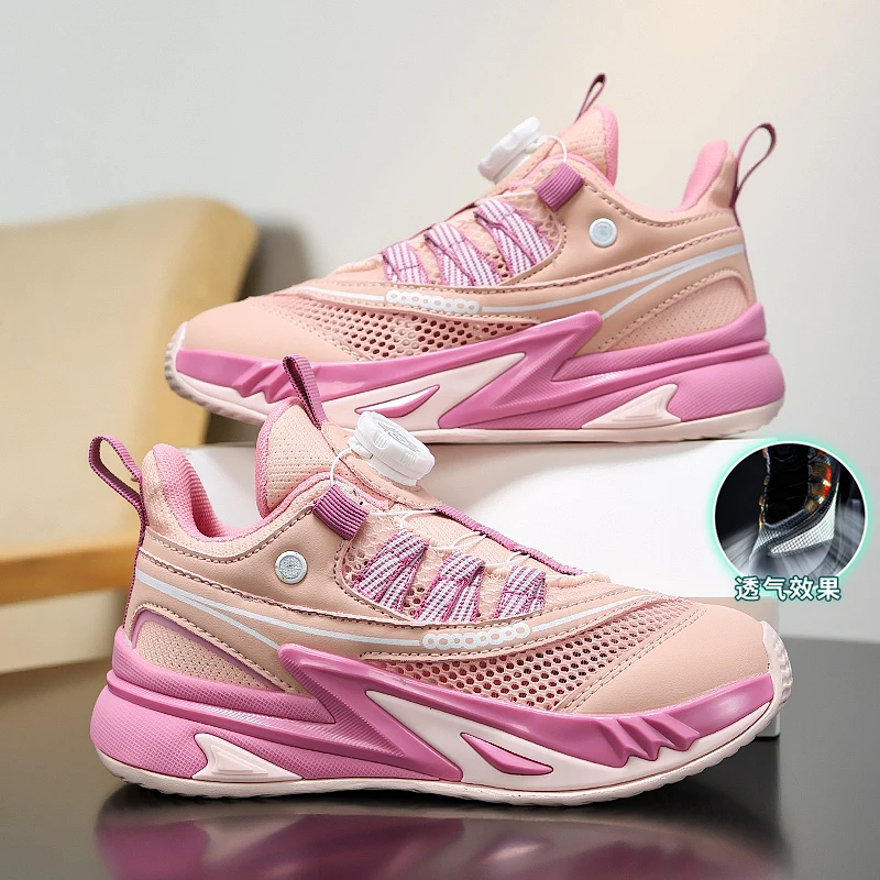 

Hollow Breathable Kids Sport Shoes Anti Slip Rubber Sole Outdoor Daily Walking Running Sneakers