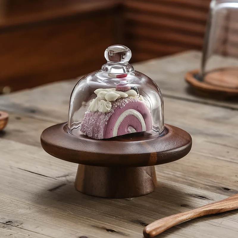 Light Luxury Lovesickness Wood Cake Tray High Footed Dessert Display Rack Dessert Shop Restaurant Display Kitchen Accessories