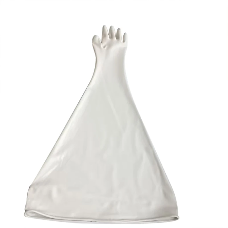 Guantes de caucho de polietileno azufonado de cloro esterilizables de alta temperatura Guantes Hypalon CSM