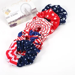 USA Flag Hair Scrunchies for Women Girls Red White and Blue Patriotic American Flag Elastics Hair ties Hair Accessories