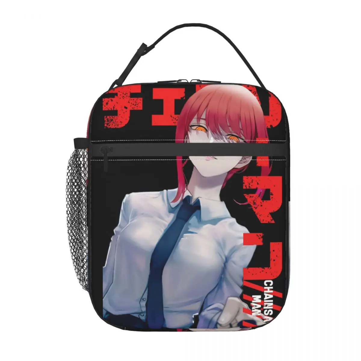Makima Chainsaw Man Anime Girl Insulated Lunch Bag for Women Children Leakproof Food Boxes Thermal Lunch Box Tote