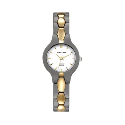 Reloj BERNY de titanio para mujer, relojes de cuarzo a la moda para mujer, esfera pequeña, movimiento japonés, reloj de pulsera dorado ligero resistente al agua