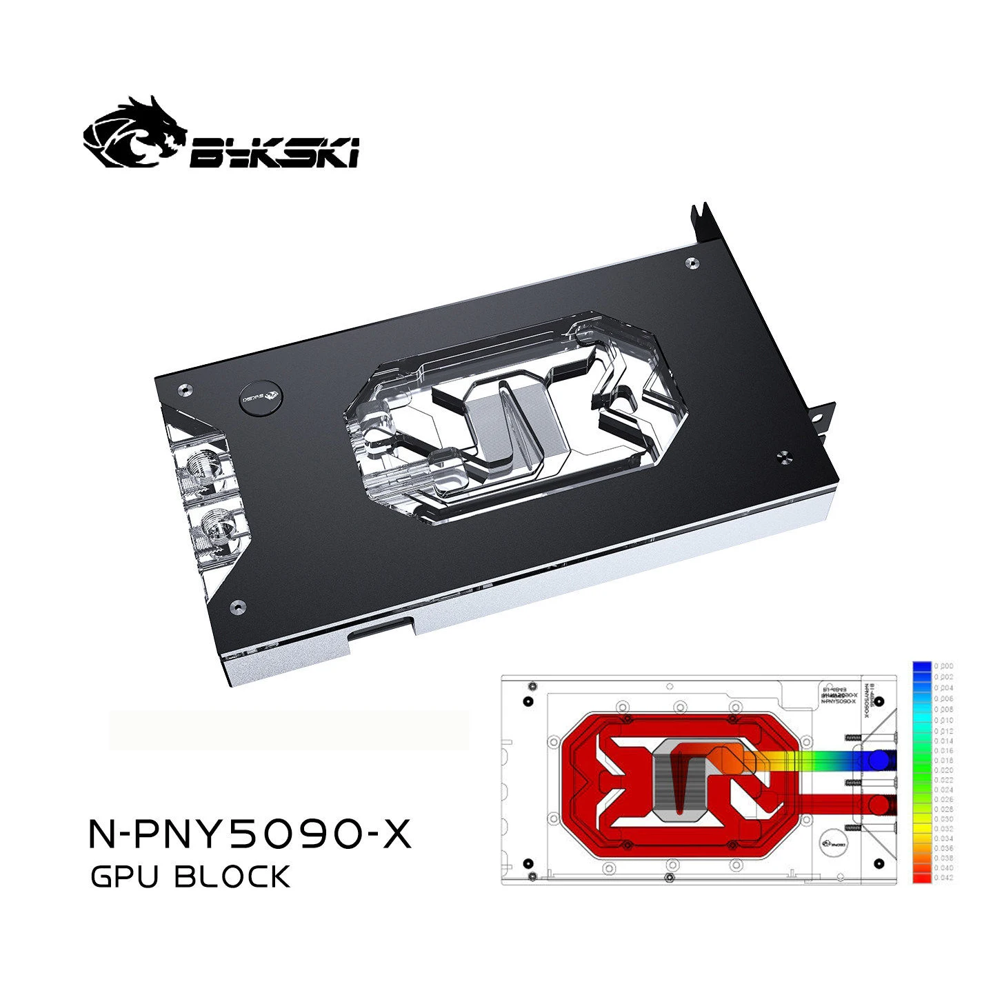 

Водоблок Bykski Full Cover для видеокарты PNY GeForce RTX 5090 32GB GDDR7 с бэкплейтой, N-PNY5090-X
