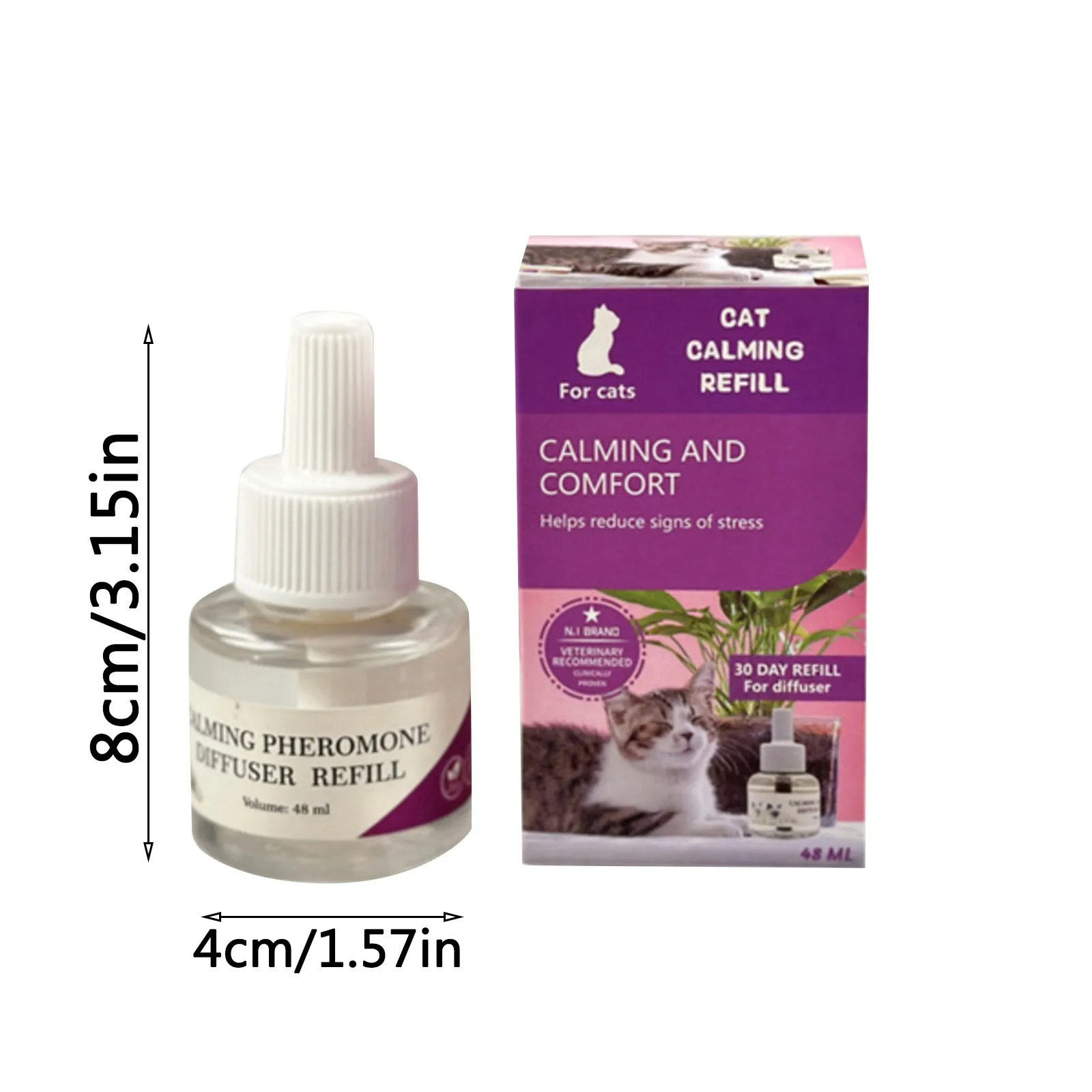 48ML Cat Pheromones Prevent Cats From Scratching And Urinating. Cat Pheromones Anti-Stress Emotional Soothing Agent For Cats.