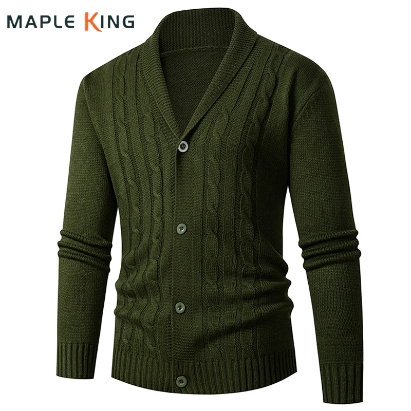 Mens Winter Jackets Cardigans Knitted Sweater Vintage Clothes Warm Thick Sweter Para Hombre for Men Designer Jersey Pull Homme