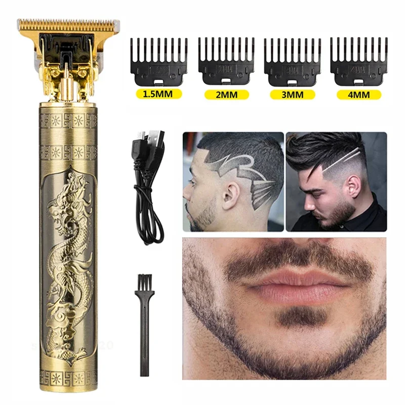 

2021 New Style USB T9 Electric Hair Clipper Professional Electric Hair Clipper Haircut Razor Trim Beard 0mm Men Hair Clipper Mal