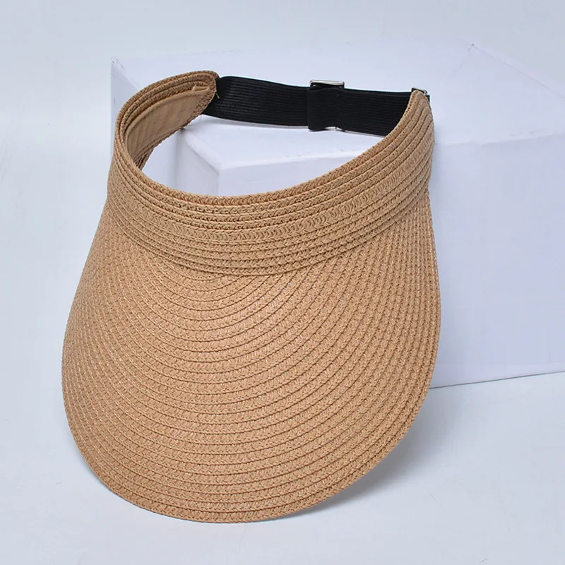 1 sunscreen straw hat, female sunshade, large brim, hairband, adjustable top, widened brim