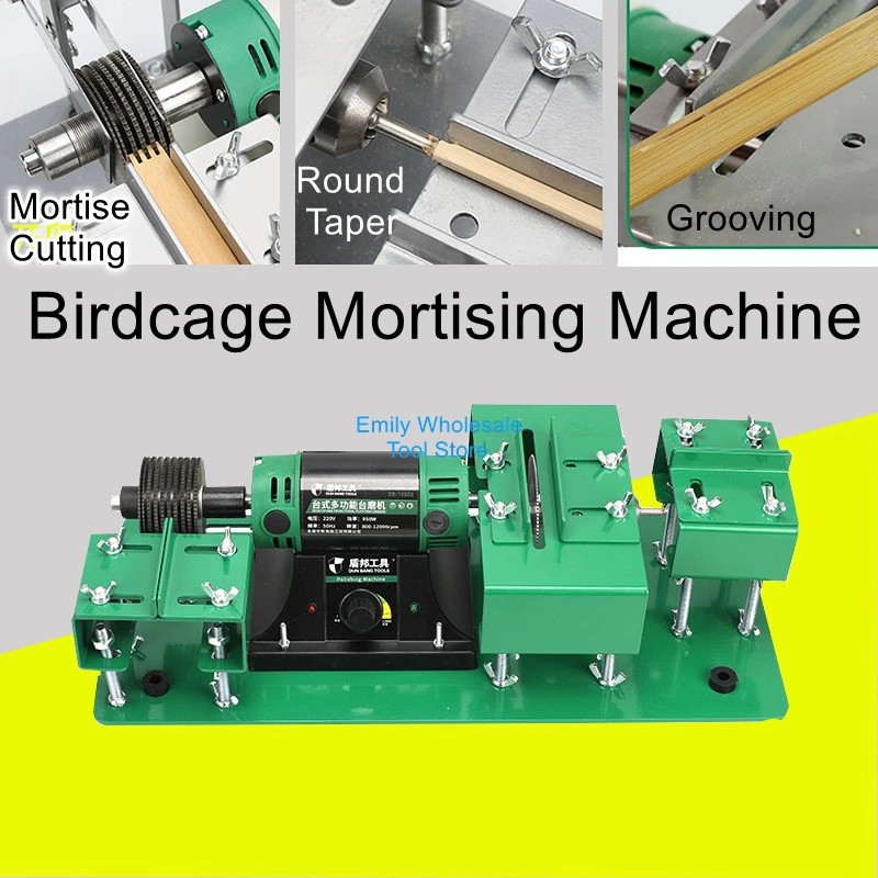 Woodworking Mortise and Tenon Machine, Dowel Machine, Round Tenon Cutter, Bamboo Birdcage Drilling Tool