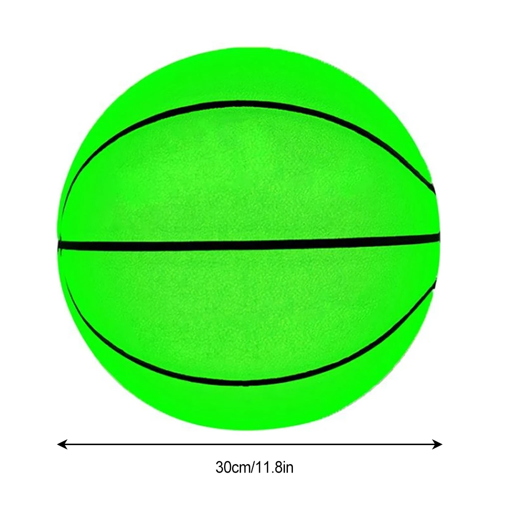 Glowing Basketball Reflective Toy Green Balls Night Competition Fluorescence