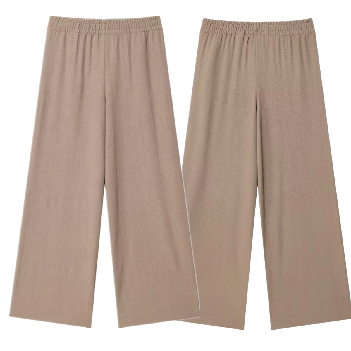 

Maxdutti Autumn Winter French Lazy Dark Khaki Wide-leg Pants Minimalist Elegant High Waist Loose Casual Pants For Women
