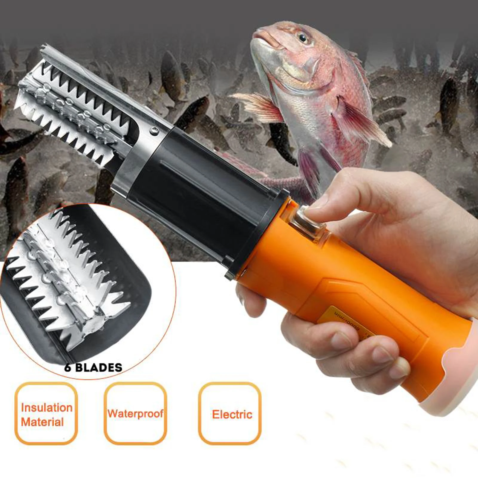 Imagem -02 - Cordless Elétrica Peixe Scaler Scalers Pesca Seafood Ferramentas Removedor para Restaurantes 2000mah Bateria